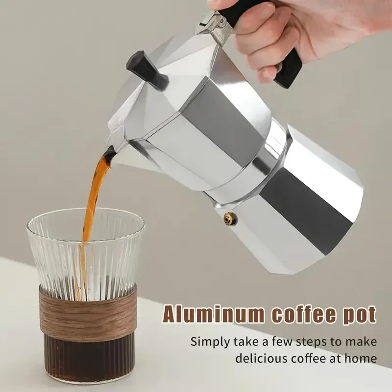 Moka Pot Stove - 클래식 알루미늄 모카포트 50-300ML 가정용 스토브탑