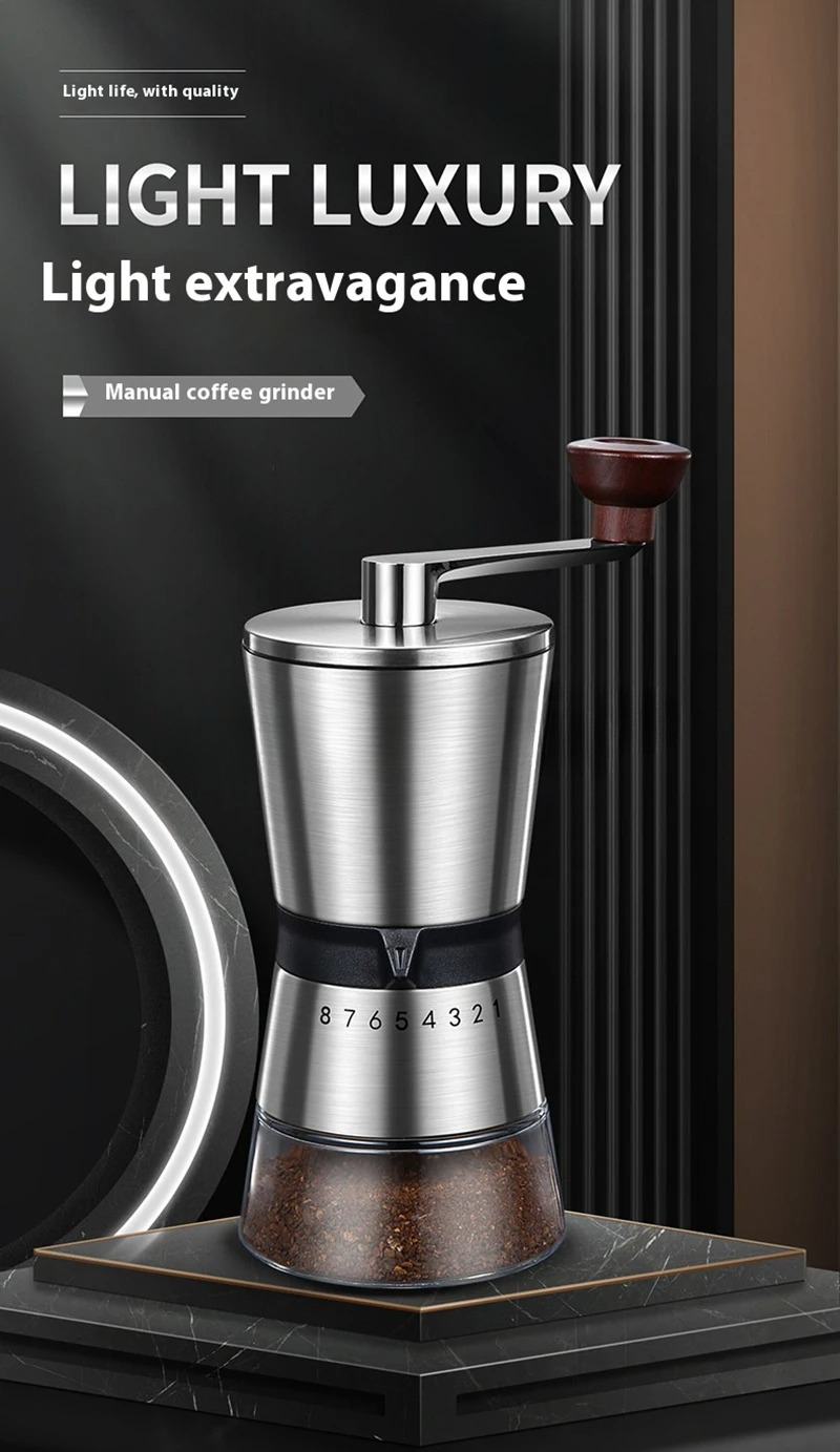 조절 가능한 가정용 휴대용 커피 그라인딩 도구 수동 커 - Burr Hand Grinder 리뷰 및 가격