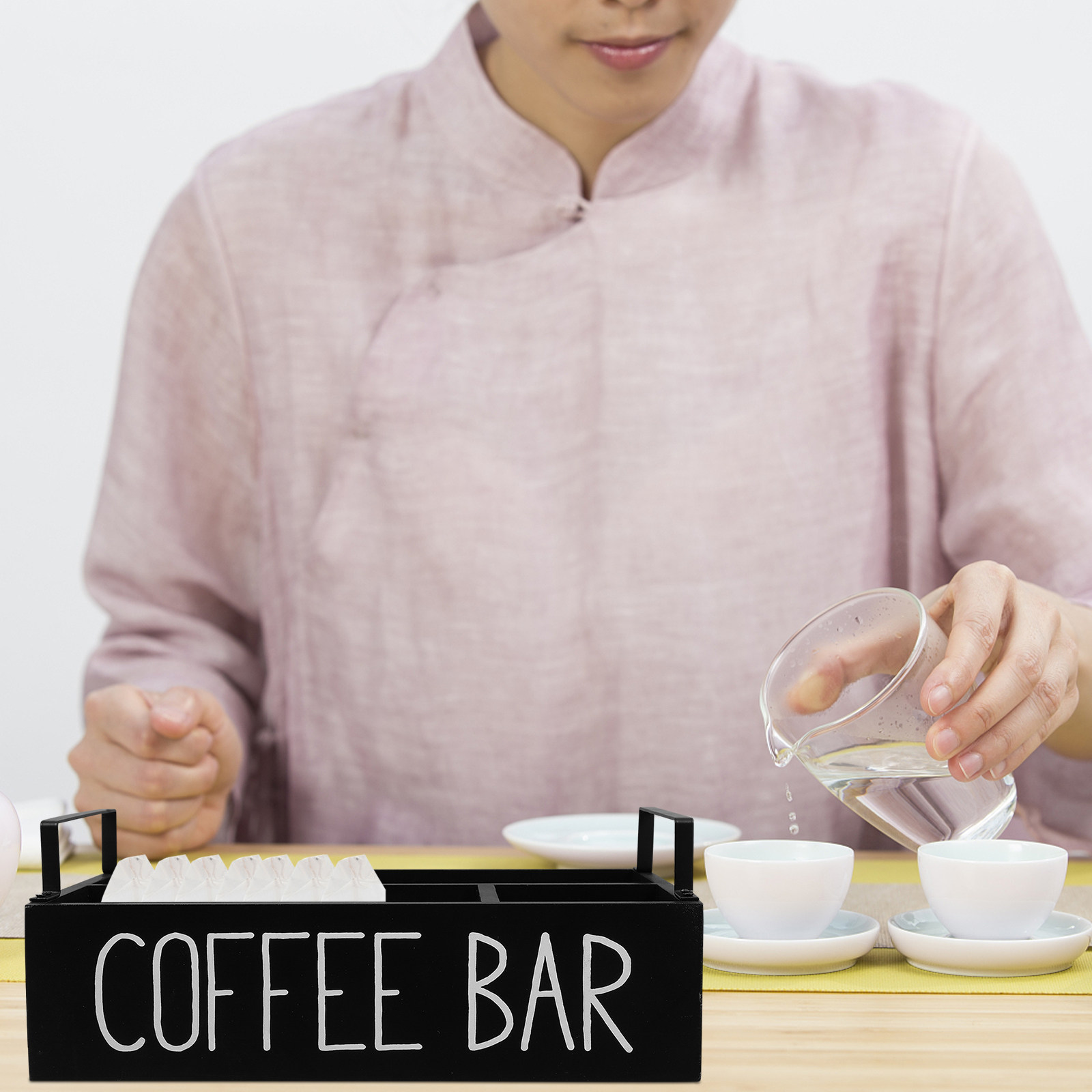 나무 재질의 다용도 티백 정리함, 여러 칸으로 나뉜 커 - Coffee Tea Sugar 리뷰 및 가격