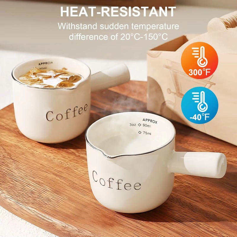 손잡이가 있는 미니 세라믹 커피 컵 V자형 스파우트 우 - Coffee Tea With Milk 리뷰 및 가격