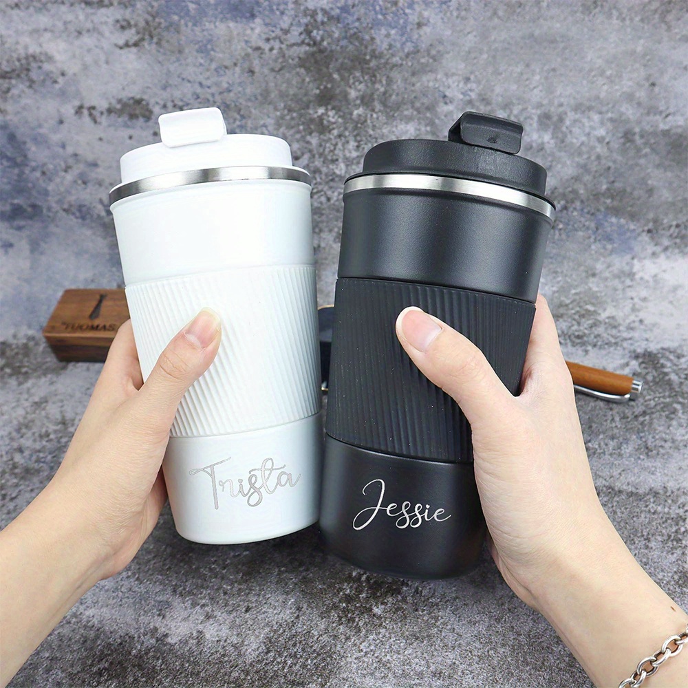맞춤 이름이 새겨진 스테인리스 스틸 여행용 커피 머그, - Coffee Tea Name 리뷰 및 가격