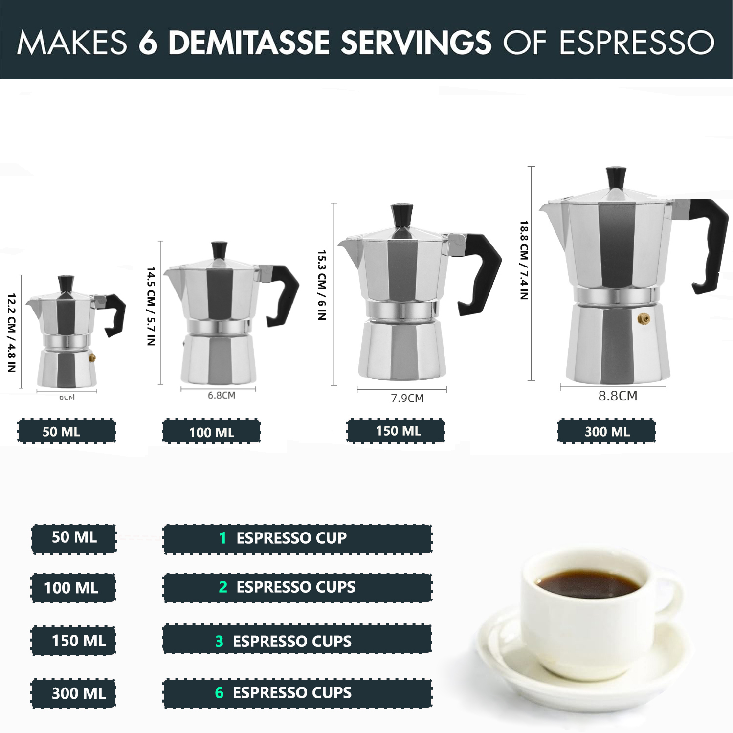 클래식 알루미늄 모카포트 50-300ML 가정용 스토브 - Moka Pot Stove 리뷰 및 가격