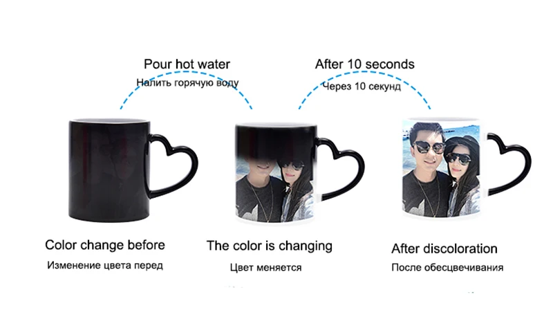사용자 정의 Desin 맞춤형 매직 머그잔 DIY 사진 - Coffee Tea Name 리뷰 및 가격