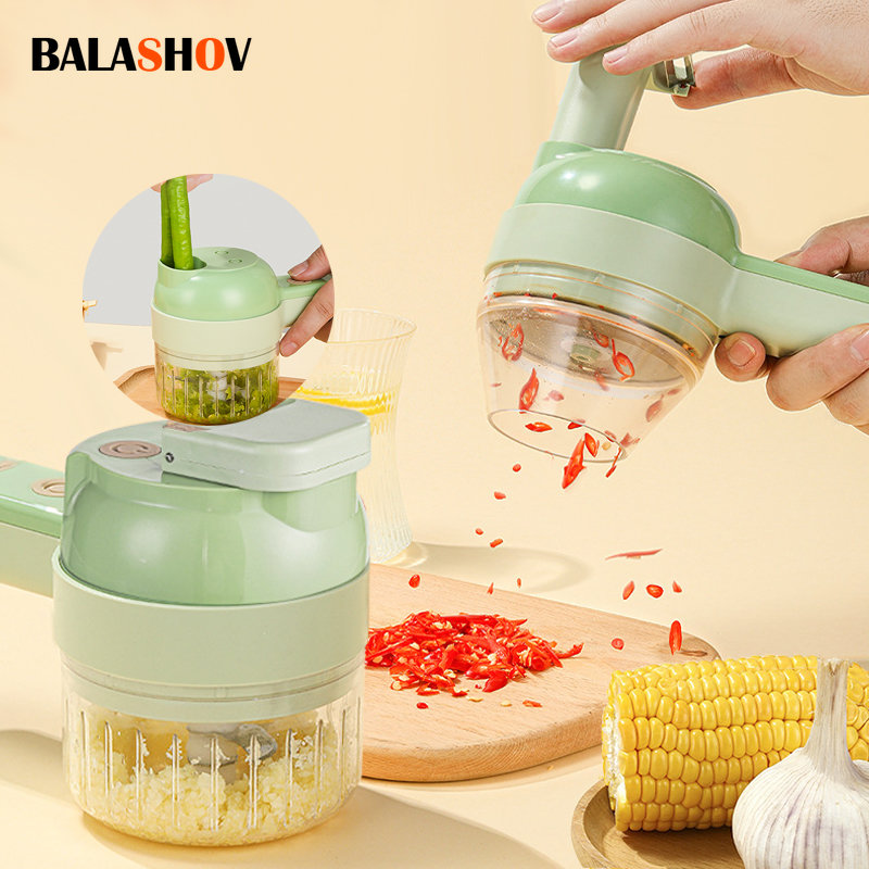 4In1 전기 야채 커터 세트 휴대용 무선 전기 마늘  - Burr Hand Grinder 리뷰 및 가격